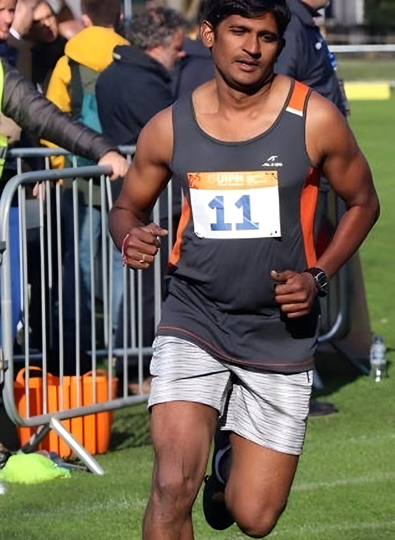 Lomada Raju racing in a track meet